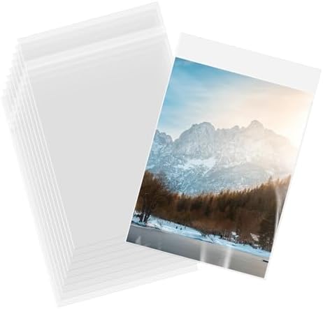 AUEAR 9"x12" Clear Plastic Sleeves Storage Bags for Art,Pictures, 100 Pack by AUEAR
