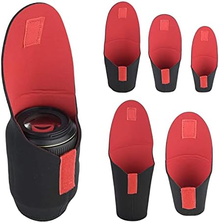Lens Pouch Set 5pcs Camera Lens Storage Bag Protective Case Shockproof Pouch Set Accessory for SLR Lens camera bags camera bag - Image 4