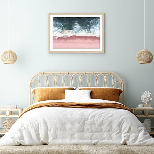 Americanflat 28x40 Poster Frame - Matted to 24x36 - Natural Oak - Image 6