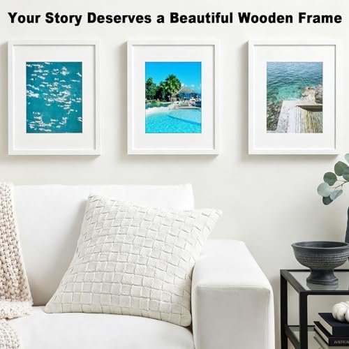 RPJC 11x14 Solid Wood Picture Frame Real Glass Cover White - Image 4