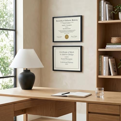 Americanflat 8.5x11 Picture Frame 2-Pack - Slim Molding - Black - Image 6