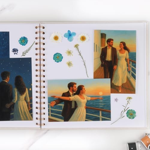 Beige Linen Scrapbook with Photo Window, 10x10 Inch Hardcover Album, 40 White Pages + Corner Stickers, DIY Memory Book for Wedding, Baby, Travel - Image 3