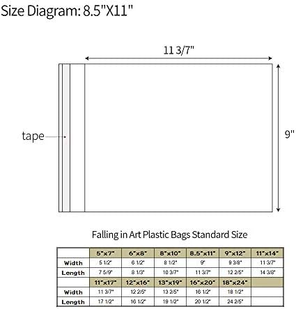 25 Pack Acid Free Crystal Sealed Clear Bags for 8.5x11 Art Prints, Photos - Image 2