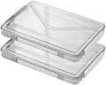 Clear Storage Box with Latch, 2 Pack, Stackable by RHONZHAO