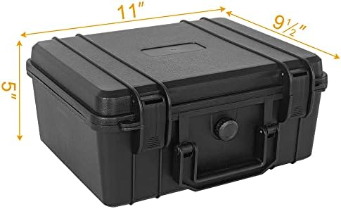 Protective Hard Case Shockproof Water-resistant with Customized DIY Foam Insert fit for Camera, etc, 11 X 9.5 X 5-Inch - Image 4