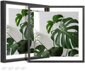 Egofine 12x12 Floating Frames Set of 2, Double Plexiglass Picture Frame, Made of Solid Wood Display Any Size Photo up to 12x12, Wall Mount or Tabletop Standing, Faded Black by Egofine
