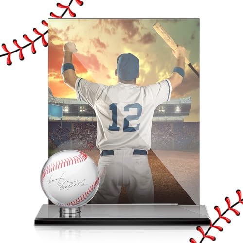 DoubleFill Acrylic Display Case Ball Cards,Black,Large,Baseball by DoubleFill