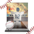 DoubleFill Acrylic Display Case Ball Cards,Black,Large,Baseball by DoubleFill