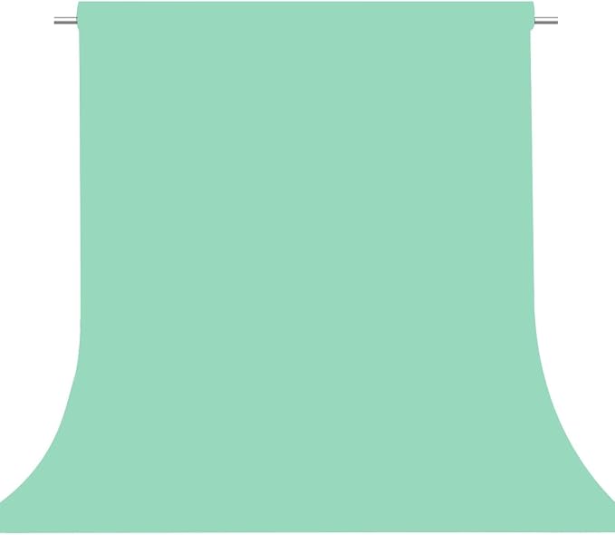 Jelly Mint Green Photography Backdrop for Photoshoot, Fabric 8x10ft | Versatile Studio Photo Backgrounds, Non Reflective, Easy to Use, for Portraits, Product, Party, Video Creation by TERSUM