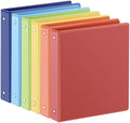 SUIN 1-inch 3 Ring Binder with 2 Interior Pockets, 1''Durable Binders Holds US Letter Size 8.5'' x 11'' Paper - Versatile Binders for Office, Home, and School Use, 6 Pack, Assorted Rainbow Colors by SuinOffice