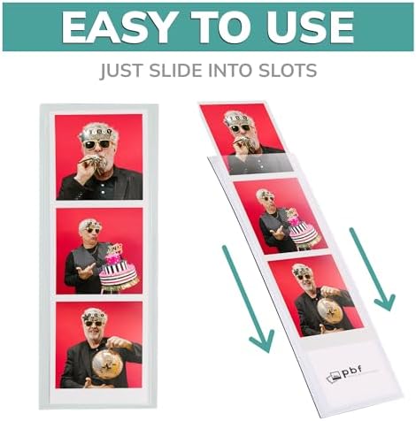 pbf PHOTO BOOTH FRAMES 2x6 Magnetic Picture Frames for Refrigerator | 2 x 6 Clear Magnetic Vinyl Frames for Photo Strips for Fridge (200-Pack) - Image 5