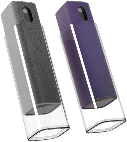 EVEO Car Screen Cleaner Spray and Wipe -2-in-1 iPhone Cleaner, iPad Screen Cleaner & Phone Screen Cleaner - Touchscreen Mist Cleaner for Laptop, Computer, MacBook and More - 2 Pack (Grey & Purple) by EVEO