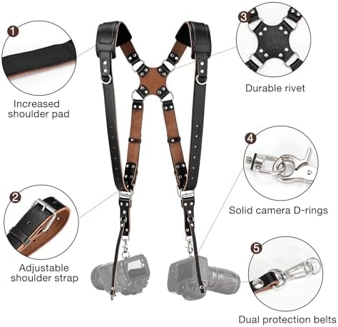 Kasla Dual Camera Strap for Two DSLR/SLR Cameras - Image 2