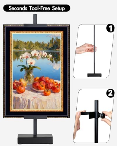 Rofio 17" Adjustable Tabletop Easel, Picture Frame Stand for Signs, Black - Image 5