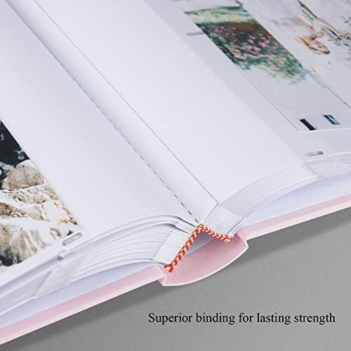 1DOT2 Photo Album with Writing Space, 100 Pages, Linen Cover, Pink - Image 4