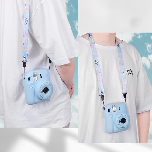 VOVMOEYA Camera Strap,Cute Camera Lanyard Neck Strap,iPad Strap,Cute Camera Strap for Fujifilm mini Camera Kodak Smile + Smile plus,bule - Image 3