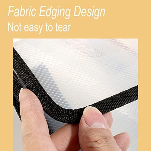 12x16.5 Art Portfolio Case A3 PP Plastic Transparent Black Pack of 1 - Image 4