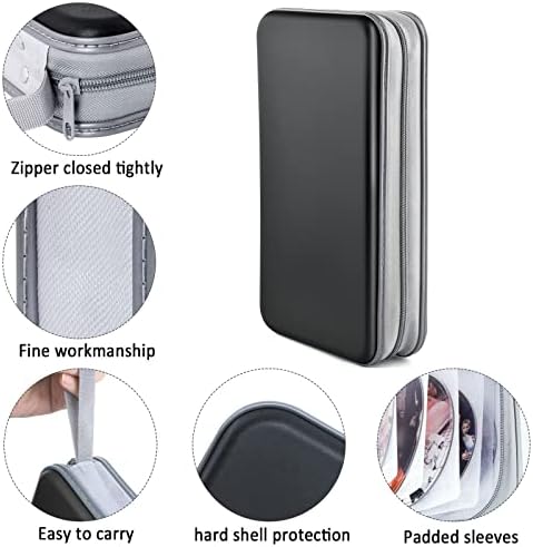 DVD Case, CD Case Holder Wallet Binder 96 Capacity CD/DVD Cases Storage Holder Binder Organizer Wallet Book for Car Home Travel (Black) - Image 2