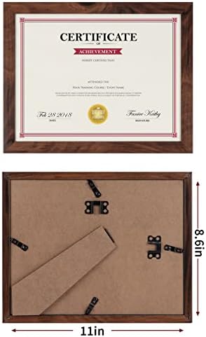 Giftgarden 8.5x11 Picture Frame Brown Set of 12, Multi Rustic Walnut Wood-Color 8.5 x 11 Frames Bulk for Award Certificate Document Diploma, Wall or Tabletop Display - Image 2