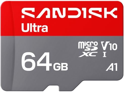 SANDISK 64GB Ultra microSD UHS-I Card - Up to 145MB/s Read Speed, Full HD Video, V10, U1, C10, A6 - SDSQUJQ-064G-GZ6MA by Unknown