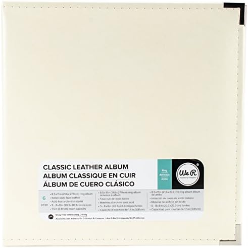 We R Memory Keepers 8.5x11 Vanilla Photo Album, Protect Memories and Photos, Soft, Acid-free Faux Leather, Classy Decorative Spine Label, Snag-free Rings, Includes 5 Page Protectors by WeRMemoryKeepers