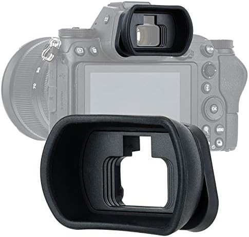 JJC KIWIFOTOS Ergonomic Long Camera Eyecup for Nikkor Z5 Z6 Z7 Z6II Z7II, Eye Cup Eye Piece viewfinder Replace DK-29 Eyecup, Soft Silicone, 50 * 33 * 21mm, Compatible with Nikon Z6 II Z7 II Z6 Z7 Z5 by Fotasy