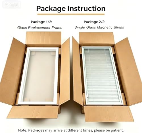 Enclosed Shutters, 22" x 64", 1-Lite Entry Door Double Tempered Frosted Glass Replacement, Frosted Tempered Glass Insert Kit, Privacy, Easy Installation and Maintenance, White - Image 5