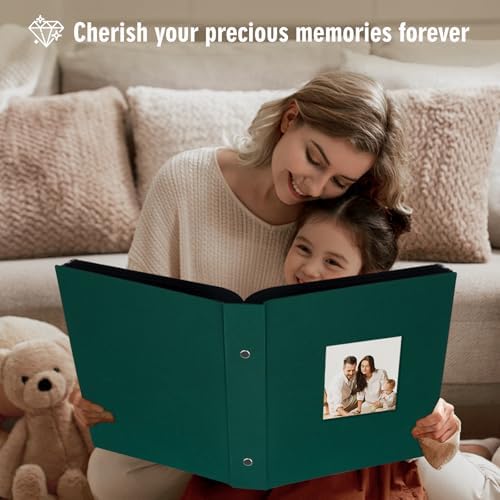 Artmag Fabric Photo Album 4x6 1000 Large Capacity for Family Wedding Anniversary Linen Album Holds 1000 Horizontal and Vertical Photos (1000 Pockets, Dark Green) - Image 5