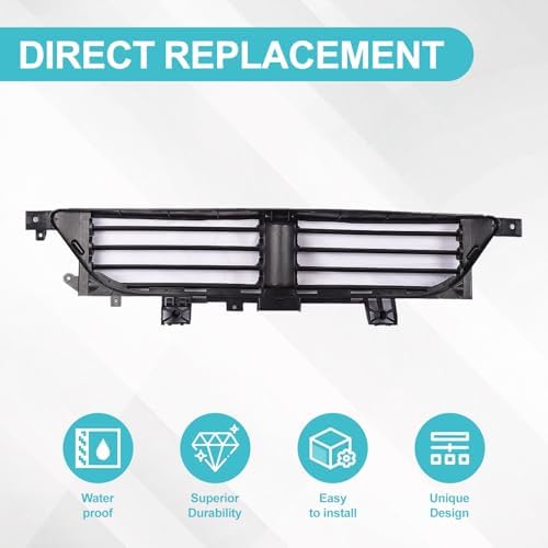 Front Radiator Active Grille Shutter W/O Motor Compatible with Dodge Dart 2013 2014 2015 2016 Grille Air Control Shutter Black Replacement for 68302653AB CH1206112 - Image 5