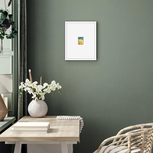 Americanflat 11x14 Picture Frame - Matted to 2x3 - Slim Molding - White - Image 5
