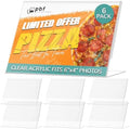 pbf 6x4 Acrylic Sign Holder | 6 x 4 Horizontal Stand Up Slanted Sign Holder | Acrylic Stands for Display | Clear Picture Frame, Menu Table Top Stand, Plastic Flyer Holder (6-Pack) by pbfPHOTOBOOTHFRAMES