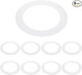 PATIKIL 6.3" ID 8.7" OD Plastic Trim Ring, 8 Pcs Ceiling Light Goof Rings Matte Circular Light Cover Lighting Fixture for Ceiling Wall Recessed Can Downlights, Translucent Matte White by PATIKIL