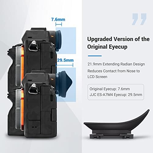 [Large Version] A7IV A7RV A9III A7SIII A1 Eyecup Eyepiece, Camera Viewfinder Eyeshade for Sony Alpha A7M4 A7R5 A9M3 A7S3 A1, 360 Rotating Extension Oval Design, Replace Sony FDA-EP19 Eye Cup - Image 2
