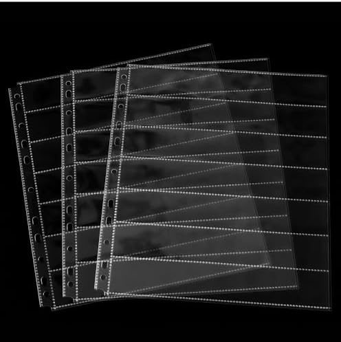 Black Acid Free Film Protector Storage Box Set, 3 Ring Film Negative Binder, 30 Pcs 135 35mm Negative Page Preservers - Image 7
