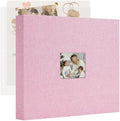12"x12" DIY Scrapbook Photo Album with 80 Pages 40 Plastic Sleeves Pink by QIQUWU