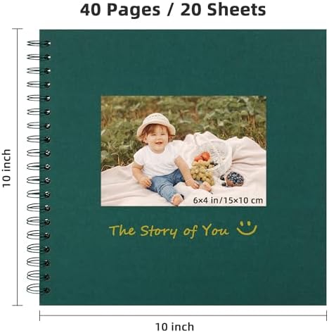 Scrapbook Album 10x10in, Acid-Free Kraft Paper 20 Sheets 40 Pages - Image 2