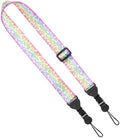 FIEIL Adjustable Shoulder Strap, Nylon Camera Strap, Comfortable Neck Strap for iPad, Cellphone Tablet, Camera, Laptop, Binocular, Luggage Bag (Rainbow Heart Universal Lanyard) by FIEIL