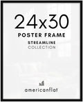 Americanflat 24x30 Poster Frame - Slim Molding - Black by Americanflat