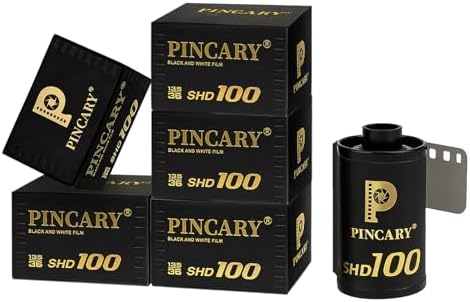 Printmaker Choice — Pincary 35mm Film Black and White ISO100 for Portraits and Prints, Scan Friendly Tones, Subtle Highlights, 35 mm Camera, DX 24x36mm, 36EXP - 6Pack by Pincary