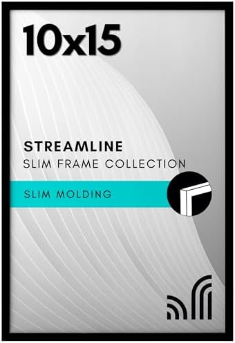 Americanflat 10x15 Picture Frame - Slim Molding - Black by Americanflat