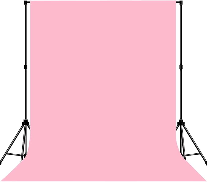 Pink Photo Backdrop Fabric Professional Background 10x10ft Valentine's Day | Seamless Design eliminates Wrinkle Portrait Photography Wedding Dark Theme Decorations by MIZSYE