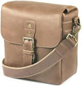 MegaGear Genuine Leather Camera Messenger Bag Mirrorless Portable electronic device cover by MegaGear