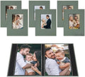Small 4x6 Photo Album 24 Pockets Linen Cover Gray Green 6 Pack by Remowith