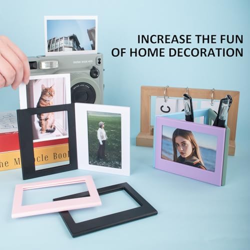 8 Packs Magnetic Photo Frame for WIDE EVO/400/300/210 Instant Camera Film, 4.25x3.38 In Photo Refrigerator Magnet Frame - Display Small Picture Frame for Instax WIDE Camera Film - Colorful - Image 4