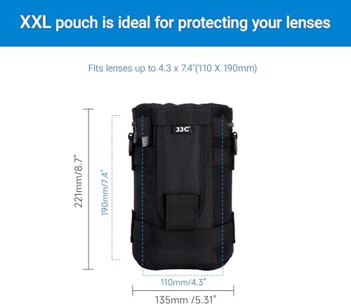 JJC Camera Lens Pouch Case for Canon/NIKKOR 70-200mm Fuji XF 50-140mm Lens - Image 3