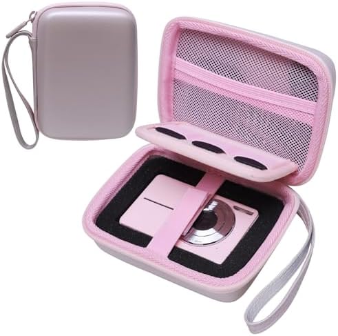 L LTGEM Digital Camera Case Compatible with KODAK PIXPRO FZ55/FZ45, Canon ELPH 180/190, Sony DSCW830/DSCW800, CAMKORY, QUMCOU, Lecran Digital Cameras, Pearl Powder(Case Only) by LTGEM