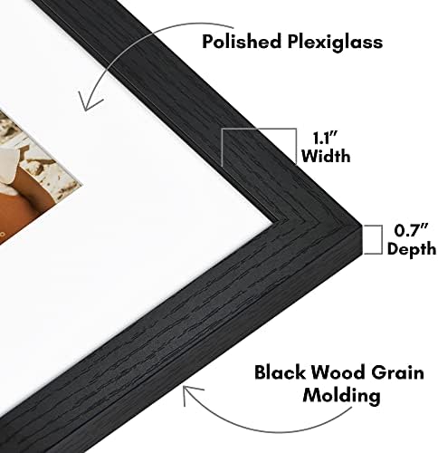 Americanflat 16x24 Poster Frame - Matted to 12x18 - Black - Image 3