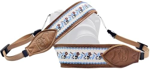 Leather Camera Strap, Quick Release Camera Neck Strap for All Cameras, Retro Jacquard Camera Straps for Photographers by Unknown
