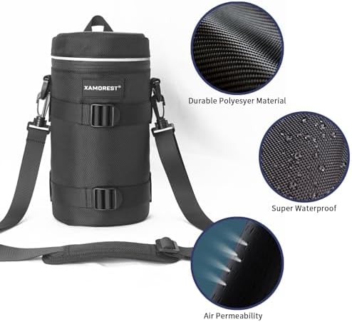 Camera Lens Case Lens Bag Compatible (4.33" x 9.25"(Nylon, Black)) - Image 3