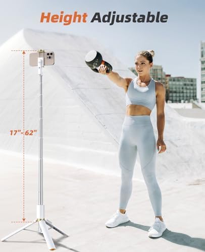 Tripod for iPhone, Selfie Stick with Remote, Stable & Durable Phone Tripod - Image 2
